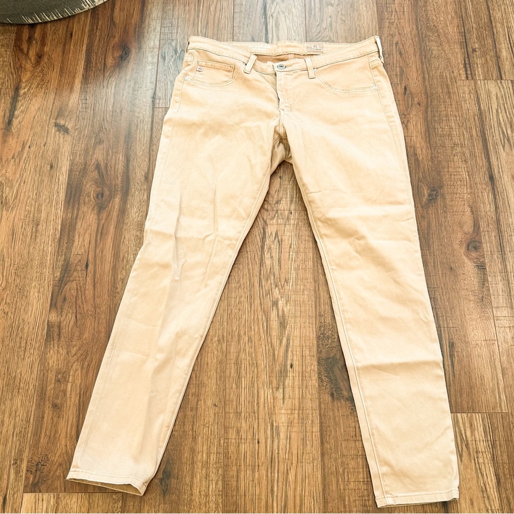 AG Adriano Goldschmied Pants Womens 30 Beige Ankle Leggings Super Skinny Adult
